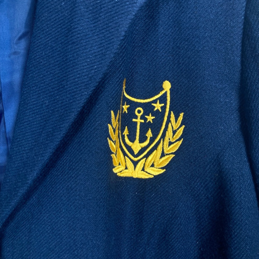 JG Hook Women's Navy Blazer with Gold Accents Preppy Library Chic - Picture 5 of 14